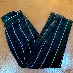 High waisted cotton pants